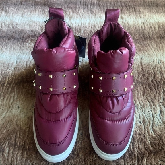 Michael Kors Stirling Embellished Quilted Recycled Polyester High-Top Sneaker - Picture 2 of 13